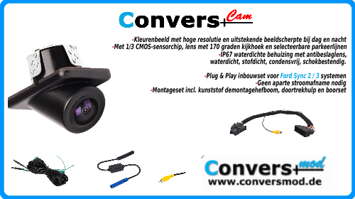 Achteruitrijcamera Universal voor Sync 2 en Sync 3 systemen
